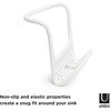 image:imageUmbra Sling Flexible Sink Caddy Elastic NonSlip Sponge Holder White  Rubber material perforated base for drainage prevents moisture buildup fits faucet necks easy rinse clean