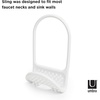 image:imageUmbra Sling Flexible Sink Caddy Elastic NonSlip Sponge Holder White  Rubber material perforated base for drainage prevents moisture buildup fits faucet necks easy rinse clean