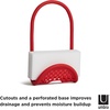 image:imageUmbra Sling Flexible Sponge Holder for Kitchen Sink Customizable NonSlip Caddy Organizer Also Holds Dish Scrub Brush or Dishcloth Red