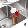 image:imageUmbra Sling Flexible Sponge Holder for Kitchen Sink Customizable NonSlip Caddy Organizer Also Holds Dish Scrub Brush or Dishcloth Red