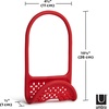 image:imageUmbra Sling Flexible Sponge Holder for Kitchen Sink Customizable NonSlip Caddy Organizer Also Holds Dish Scrub Brush or Dishcloth Red