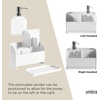 image:imageUmbra Sling Sink Caddy Sponge Holder with Dish Soap Pump White  Allinone organizer removable divider water catching tray 500 ml capacity recycled plastic