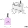 image:imageUmbra Sling Sink Caddy Sponge Holder with Dish Soap Pump White  Allinone organizer removable divider water catching tray 500 ml capacity recycled plastic