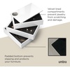 image:imageUmbra Spindle Jewelry Box Rotating Organizer 3 Compartments White75 x 45 x 5 inches