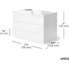 image:imageUmbra Spindle Jewelry Box Rotating Organizer 3 Compartments White75 x 45 x 5 inches