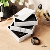 image:imageUmbra Spindle Jewelry Box Rotating Organizer 3 Compartments White75 x 45 x 5 inches