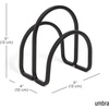 image:imageUmbra Squire Napkin Holder Contemporary Metal Design Compact Black  Builtin divider doubles as handle looks like cast iron easy to transport fits dinner napkinsNapkin Holder