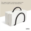 image:imageUmbra Squire Napkin Holder Contemporary Metal Design Compact Black  Builtin divider doubles as handle looks like cast iron easy to transport fits dinner napkinsNapkin Holder