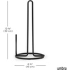 image:imageUmbra Squire Paper Towel Holder FreeStanding Compact Steel Black  Builtin tear bar portable handle kitchen or bath eco friendly finish