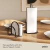 image:imageUmbra Squire Paper Towel Holder FreeStanding Compact Steel Black  Builtin tear bar portable handle kitchen or bath eco friendly finish