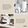 image:imageUmbra Squire Paper Towel Holder FreeStanding Compact Steel Black  Builtin tear bar portable handle kitchen or bath eco friendly finish