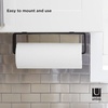 image:imageUmbra Squire Paper Towel Holder Under Cabinet Wall Mount Steel Black  Bent metal space saving compact size hangs over door or shelf low waste finish fits kitchen or bath