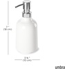image:imageUmbra Step Soap Pump Refillable Hand Soap Dispenser 13 OZ White  Melamine construction glossy finish durable for busy homes kitchen or bathroom