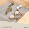 image:imageUmbra Stowit Jewelry Box with Storage Drawers Medium WhiteNatural  Rubberwood construction protective fabric lining nonslip rubber feet scratchfree surfaces fits dresser or vanityWhiteNatural