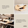 image:imageUmbra Stowit Jewelry Box with Storage Drawers Medium WhiteNatural  Rubberwood construction protective fabric lining nonslip rubber feet scratchfree surfaces fits dresser or vanityWhiteNatural