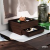 image:imageUmbra Stowit Jewelry Box with Storage Drawers Medium WhiteNatural  Rubberwood construction protective fabric lining nonslip rubber feet scratchfree surfaces fits dresser or vanityBlackWalnut