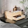 image:imageUmbra Stowit Jewelry Box with Storage Drawers Medium WhiteNatural  Rubberwood construction protective fabric lining nonslip rubber feet scratchfree surfaces fits dresser or vanityWhiteNatural