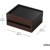 image:imageUmbra Stowit Jewelry Box with Storage Drawers Medium WhiteNatural  Rubberwood construction protective fabric lining nonslip rubber feet scratchfree surfaces fits dresser or vanityBlackWalnut