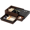 image:imageUmbra Stowit Jewelry Box with Storage Drawers Medium WhiteNatural  Rubberwood construction protective fabric lining nonslip rubber feet scratchfree surfaces fits dresser or vanityBlackWalnut