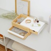 image:imageUmbra Stowit Jewelry Box with Storage Drawers Medium WhiteNatural  Rubberwood construction protective fabric lining nonslip rubber feet scratchfree surfaces fits dresser or vanityWhiteNatural