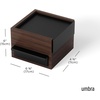 image:imageUmbra Stowit Jewelry Box with Storage Drawers Medium WhiteNatural  Rubberwood construction protective fabric lining nonslip rubber feet scratchfree surfaces fits dresser or vanityBlackWalnut