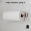 image:imageUmbra Stream Metal Wall Mount Paper Towel Holder  Sleek Paper Towel Holder Great for The Kitchen Nickel1 Count Pack of 3