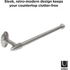 image:imageUmbra Stream Metal Wall Mount Paper Towel Holder  Sleek Paper Towel Holder Great for The Kitchen Nickel1 Count Pack of 3