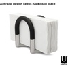 image:imageUmbra Swivel Napkin Holder Sturdy AntiSlip Swivel BlackNickel  Metal spring mechanism adjustable arms space saving storage modern design easy to use recycled plasticBlackNickel