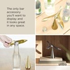 image:imageUmbra Tipsy Bottle Opener Sculptural Bar Accessory Chrome  Freestanding design decorative countertop display easy to locateBrass