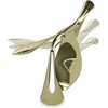 image:imageUmbra Tipsy Bottle Opener Sculptural Bar Accessory Chrome  Freestanding design decorative countertop display easy to locateBrass