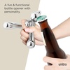 image:imageUmbra Tipsy Bottle Opener Sculptural Bar Accessory Chrome  Freestanding design decorative countertop display easy to locateChrome
