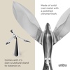 image:imageUmbra Tipsy Bottle Opener Sculptural Bar Accessory Chrome  Freestanding design decorative countertop display easy to locateChrome
