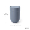 image:imageUmbra Touch Trash Can with Lid Bathroom Garbage Can 16 Gallon White  Matte finish compact design fits office or kitchen easy wipe clean recycled plasticSlate Blue
