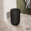 image:imageUmbra Touch Trash Can with Lid Bathroom Garbage Can 16 Gallon White  Matte finish compact design fits office or kitchen easy wipe clean recycled plasticBlack