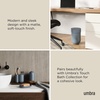 image:imageUmbra Touch Trash Can with Lid Bathroom Garbage Can 16 Gallon White  Matte finish compact design fits office or kitchen easy wipe clean recycled plasticSlate Blue