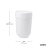 image:imageUmbra Touch Trash Can with Lid Bathroom Garbage Can 16 Gallon White  Matte finish compact design fits office or kitchen easy wipe clean recycled plasticWhite