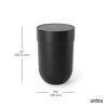 image:imageUmbra Touch Trash Can with Lid Bathroom Garbage Can 16 Gallon White  Matte finish compact design fits office or kitchen easy wipe clean recycled plasticBlack