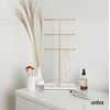 image:imageUmbra Trigem Jewelry Stand Tiered Necklace Holder Steel WhiteBrass  Multi level design tangle free solution doubles as accessory tray padded scratch protection 19 inches tallWhiteGold