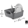 image:imageUmbra Tub Dish Drying Rack  Lightweight SelfDraining Dish Rack for Kitchen Sink and Counter at Home RV or Motorhome Smoke Black 330590582Charcoal
