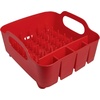 image:imageUmbra Tub Dish Drying Rack  Lightweight SelfDraining Dish Rack for Kitchen Sink and Counter at Home RV or Motorhome Smoke Black 330590582Red