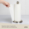 image:imageUmbra Tug OneHanded Tear Modern Paper Towel Holder Nickel  Freestanding design stable base fits standard paper towel rollsNickel