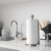image:imageUmbra Tug OneHanded Tear Modern Paper Towel Holder Nickel  Freestanding design stable base fits standard paper towel rollsNickel
