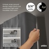 image:imageUmbra Twilight Curtain Rod Wrap Around Blackout 66 to 144 Inches Nickel  Steel supports up to 22 lbs includes all hardware fits grommet and pocket styles adjustable brackets matte finishDark Bronze
