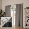 image:imageUmbra Twilight Curtain Rod Wrap Around Blackout 66 to 144 Inches Nickel  Steel supports up to 22 lbs includes all hardware fits grommet and pocket styles adjustable brackets matte finishNickel
