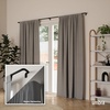 image:imageUmbra Twilight Curtain Rod Wrap Around Blackout 66 to 144 Inches Nickel  Steel supports up to 22 lbs includes all hardware fits grommet and pocket styles adjustable brackets matte finishBlack
