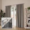 image:imageUmbra Twilight Curtain Rod Wrap Around Blackout 66 to 144 Inches Nickel  Steel supports up to 22 lbs includes all hardware fits grommet and pocket styles adjustable brackets matte finishNickel