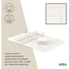 image:imageUmbra Udry Dish Drying Rack Folding Dish Drainer Mat Mini Dark Grey  Absorbent microfiber base removable tray dishwasher safe compact storage BPAfree plasticSand
