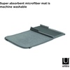 image:imageUmbra Udry Dish Drying Rack Folding Dish Drainer Mat Mini Dark Grey  Absorbent microfiber base removable tray dishwasher safe compact storage BPAfree plasticGray