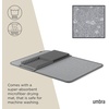 image:imageUmbra Udry Dish Drying Rack Folding Dish Drainer Mat Mini Dark Grey  Absorbent microfiber base removable tray dishwasher safe compact storage BPAfree plasticGray