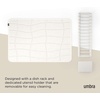image:imageUmbra Udry Dish Drying Rack Folding Dish Drainer Mat Mini Dark Grey  Absorbent microfiber base removable tray dishwasher safe compact storage BPAfree plasticSand